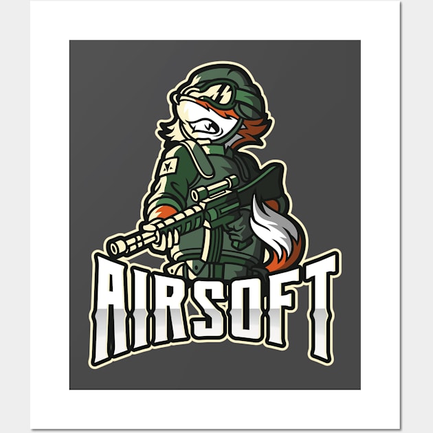 Airsoft Enthusiast Soldier Fox Wall Art by JettDes